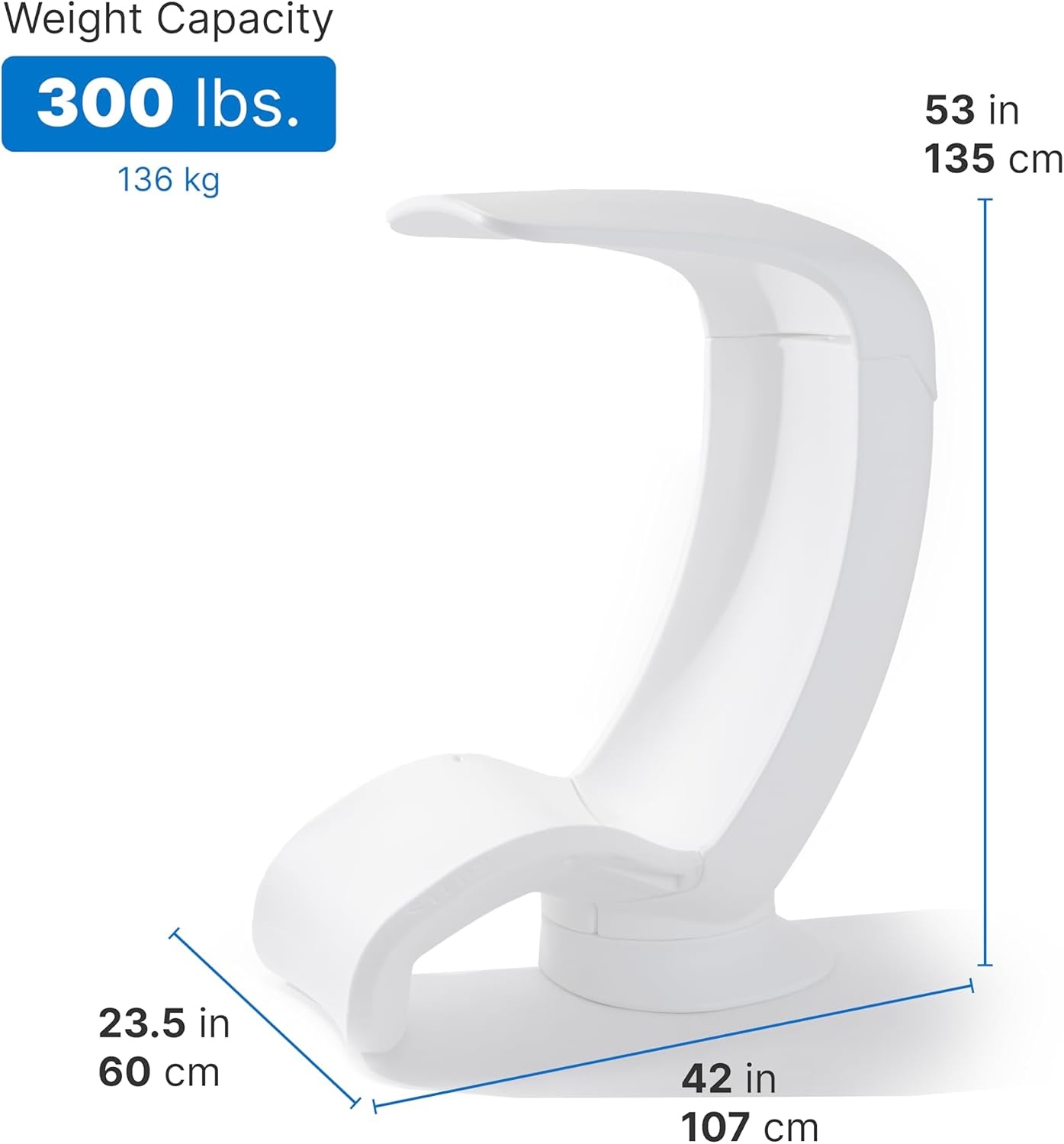 Step2 Mondello Lounger with Removable Shade, Stylish Poolside Lounger, Fade-Resistant, Waterproof Patio Furniture for Sun Shelf, Use in Pools up to 15-Inches of Water, Weighted, White(Chair)
