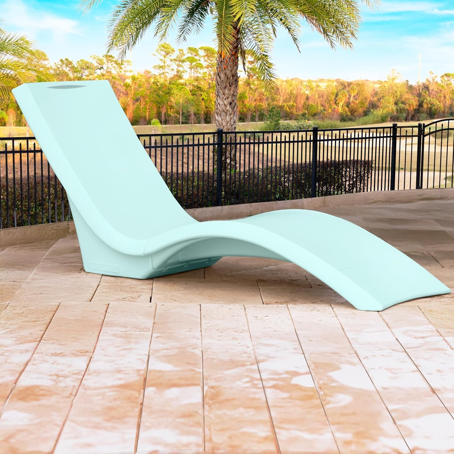 Step2 in Pool Stool, 33-inches Tall, Waterproof Patio Furniture, Bar Stool, Weighted, White(Julep)