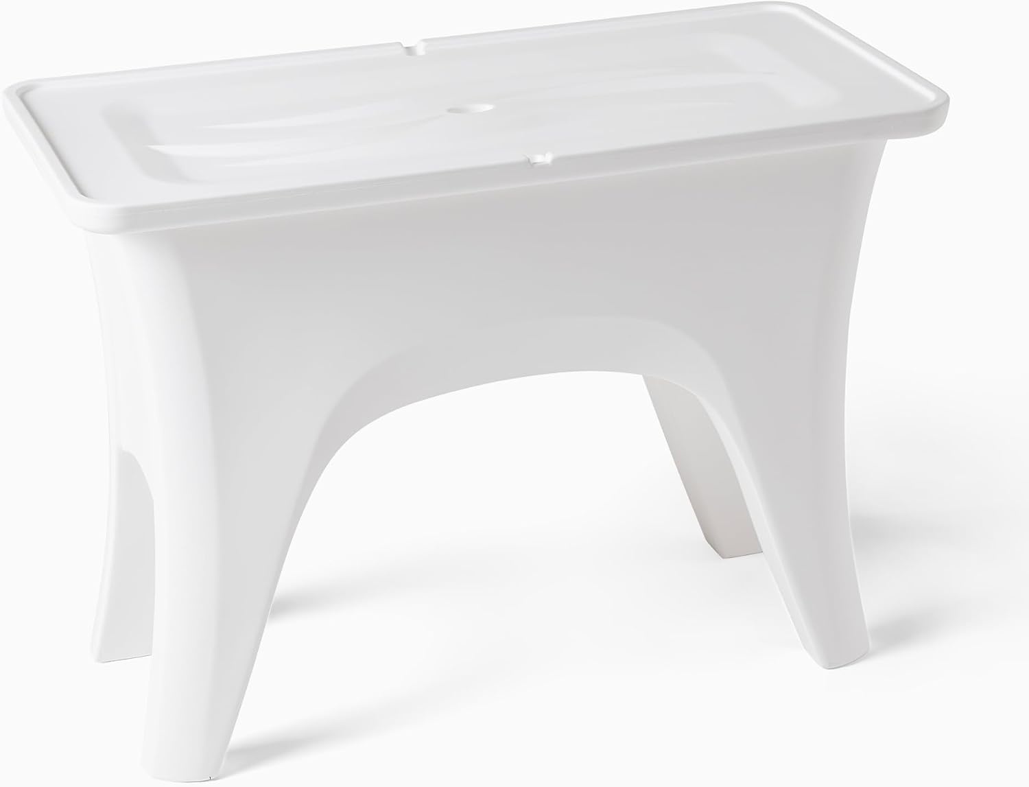 Step2 Vero in-Pool Shade Table, Cooler Side Table with 9-Gallon Basin, Umbrella Hole, for 15-inch Water Ledge, White(Entertaining Table)