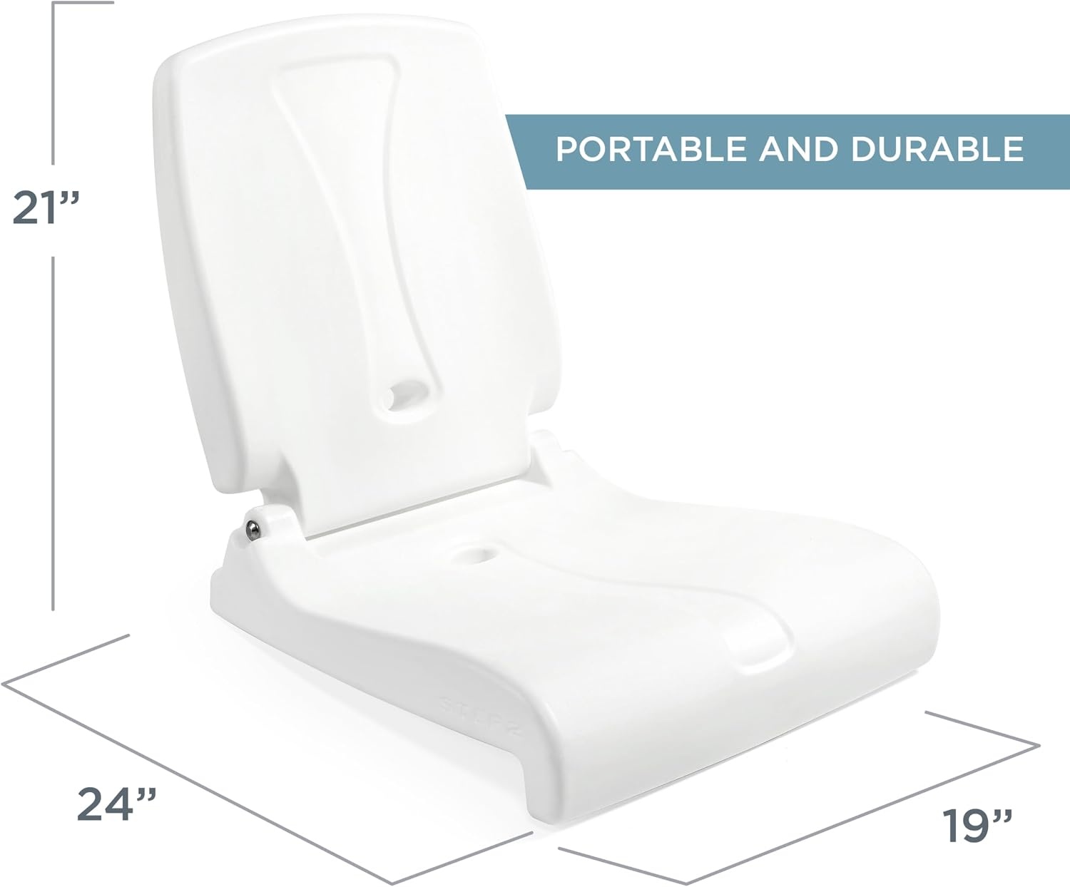 Step2 Vero Pool Lounger and Folding Adult Flip Seat Bundle, Outdoor/Indoor Waterproof Patio Furniture, Provides Back Support When Sitting, Made of Durable Plastic, White/Capri Blue(White)