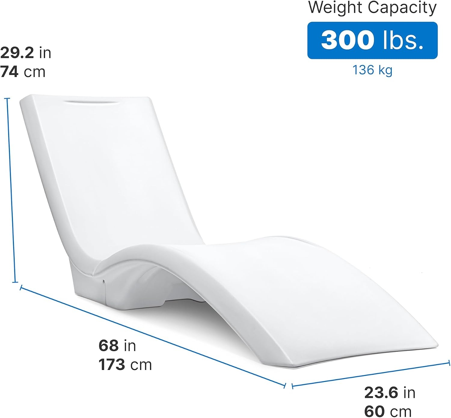 Step2 Vero Pool Lounger 2-Pack, Weighted in-Pool Lounge Chairs for Tanning Ledge and Baja Shelf, White