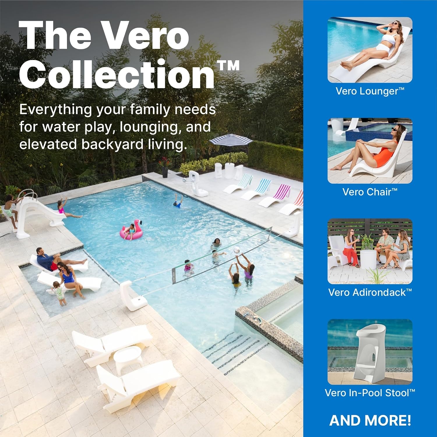 Step2 Vero in-Pool Shade Table, Cooler Side Table with 9-Gallon Basin, Umbrella Hole, for 15-inch Water Ledge, White(Shade Table)