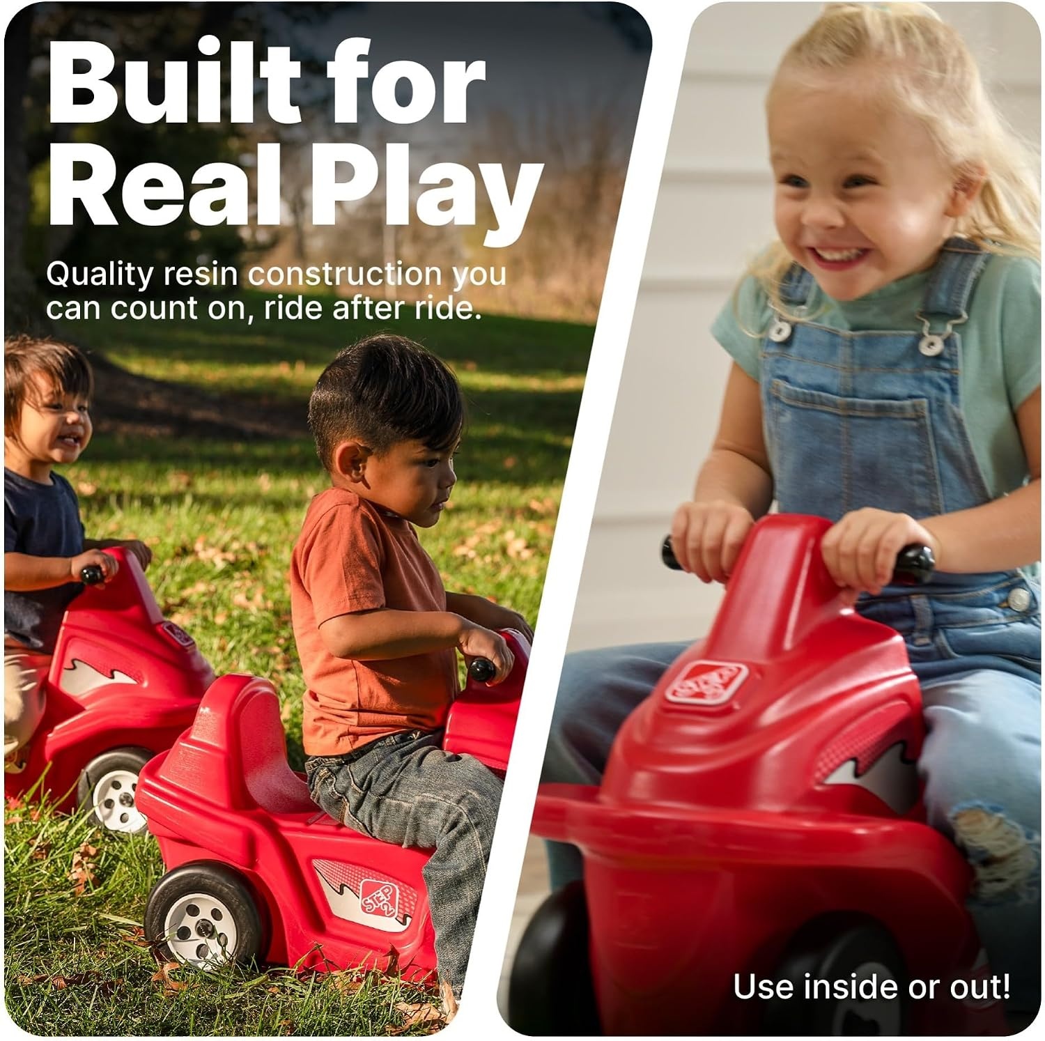 Step2 Dino Dash Kids Push Car, Foot Powered Ride On Toy, Practice Balance with 4 Wheels, Track Not Included, Made of Durable Plastic, Max Weight 50 lbs., for Toddlers 2-5 Years Old, Green(Rapid Ride)