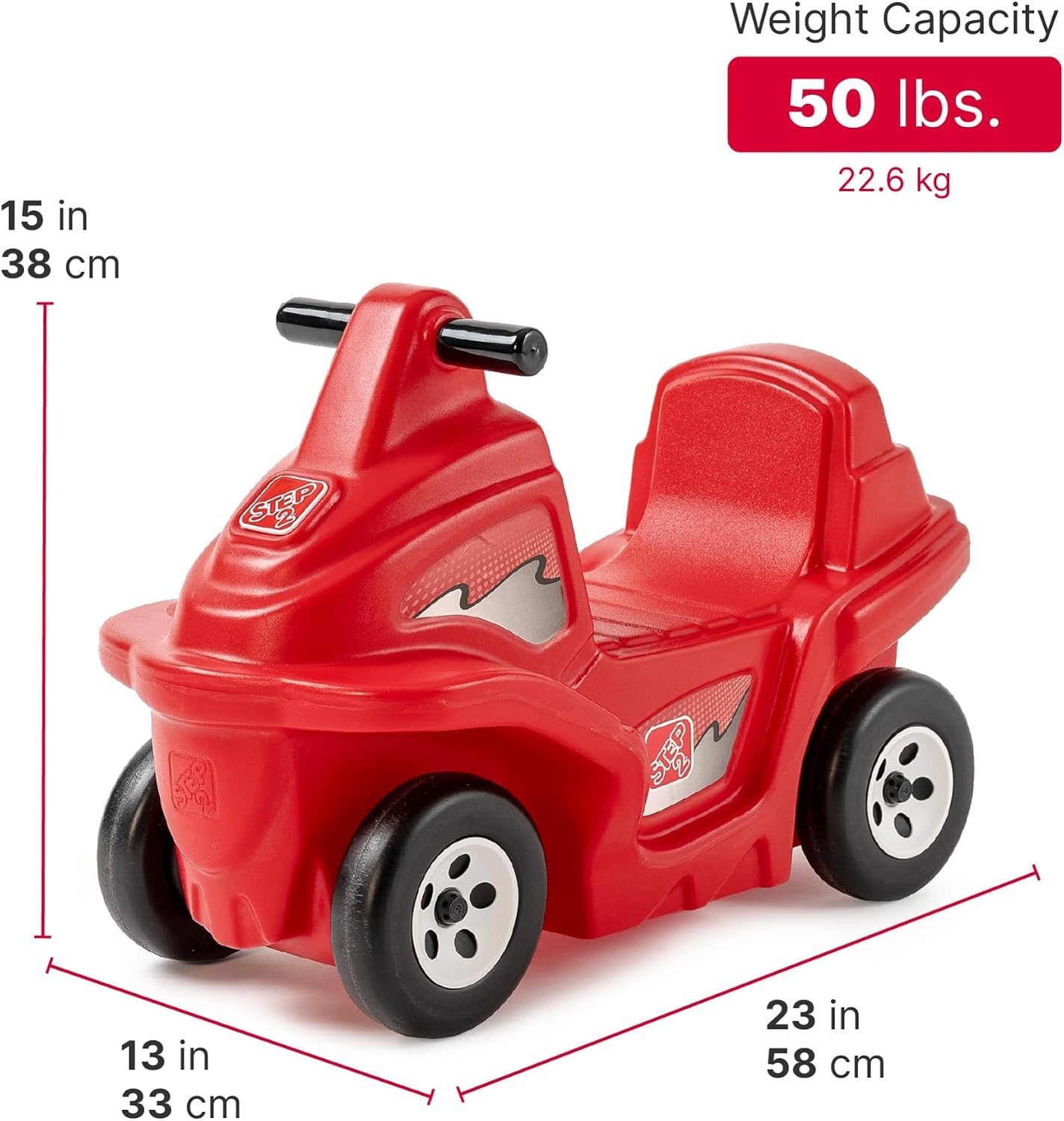 Step2 Dino Dash Kids Push Car, Foot Powered Ride On Toy, Practice Balance with 4 Wheels, Track Not Included, Made of Durable Plastic, Max Weight 50 lbs., for Toddlers 2-5 Years Old, Green(Rapid Ride)