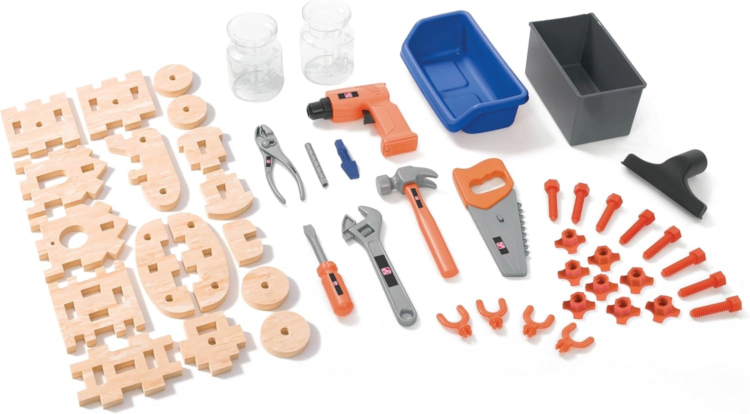 Step2 Deluxe Kids Workbench – Includes 50 Toy Workbench Accessories, Interactive Features for Realistic Pretend Play – Indoor/Outdoor Kids Tool Bench – Dimensions 40.75″ H x 34″ W x 15″ D