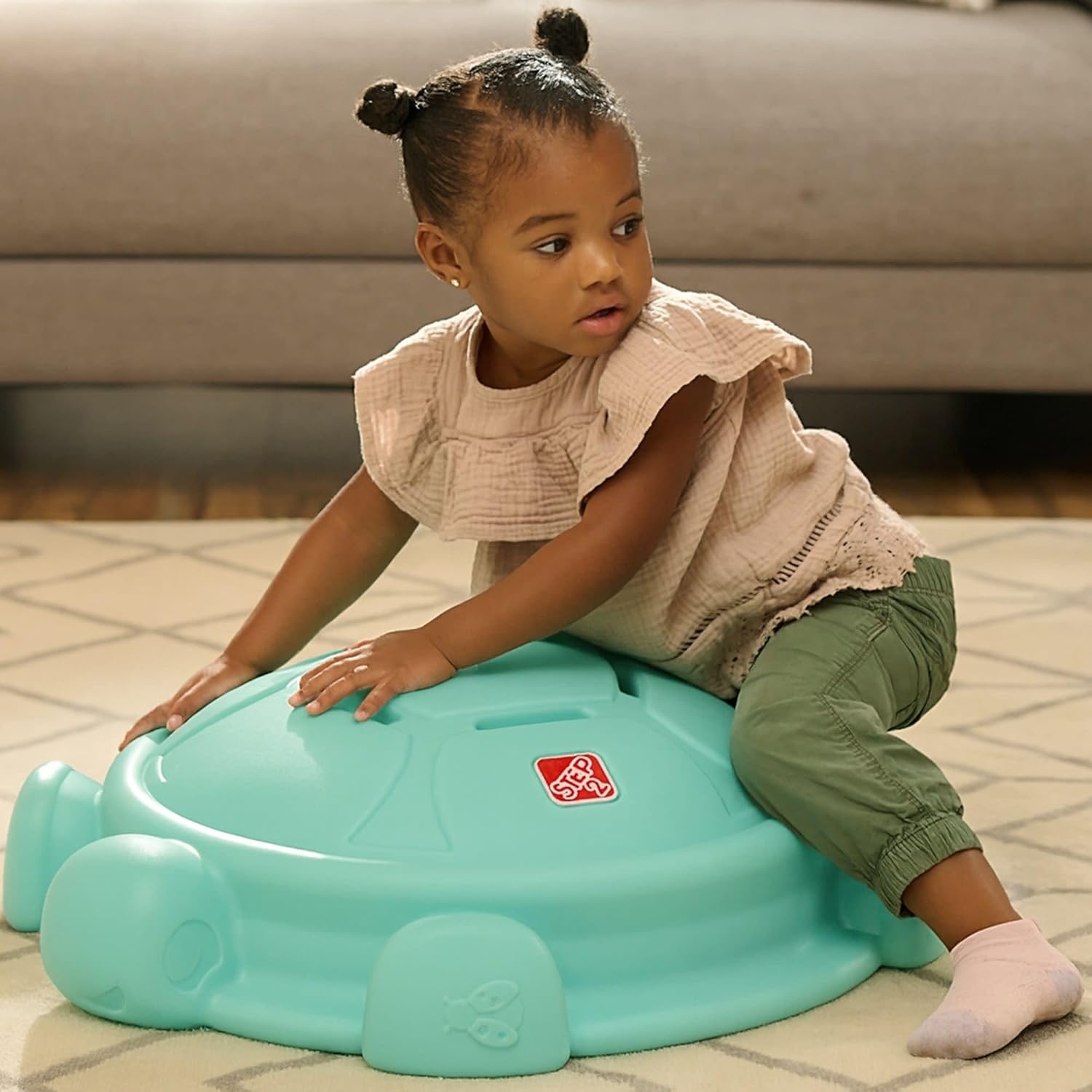 Step2 Topsy Turtle Rocking Disk and Stepping Stone, Balance and Climbing Toy for Kids and Toddlers, Indoor/Outdoor, 18 Months – 3 Years, Mint