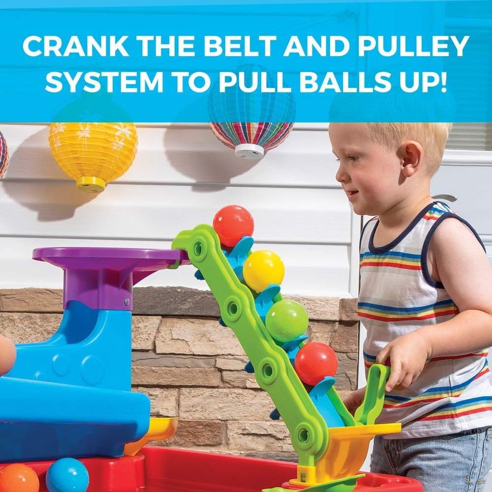 Step2 Stem Discovery Ball Table, Kids Water Table Activity Sensory Playset, Summer Outdoor Toys, 13 Piece Water Toy Accessories, For Toddlers 2+ Years Old