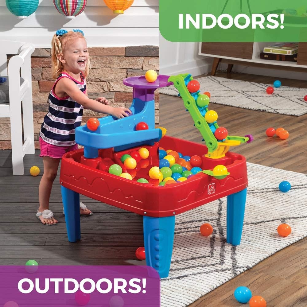 Step2 Stem Discovery Ball Table, Kids Water Table Activity Sensory Playset, Summer Outdoor Toys, 13 Piece Water Toy Accessories, For Toddlers 2+ Years Old