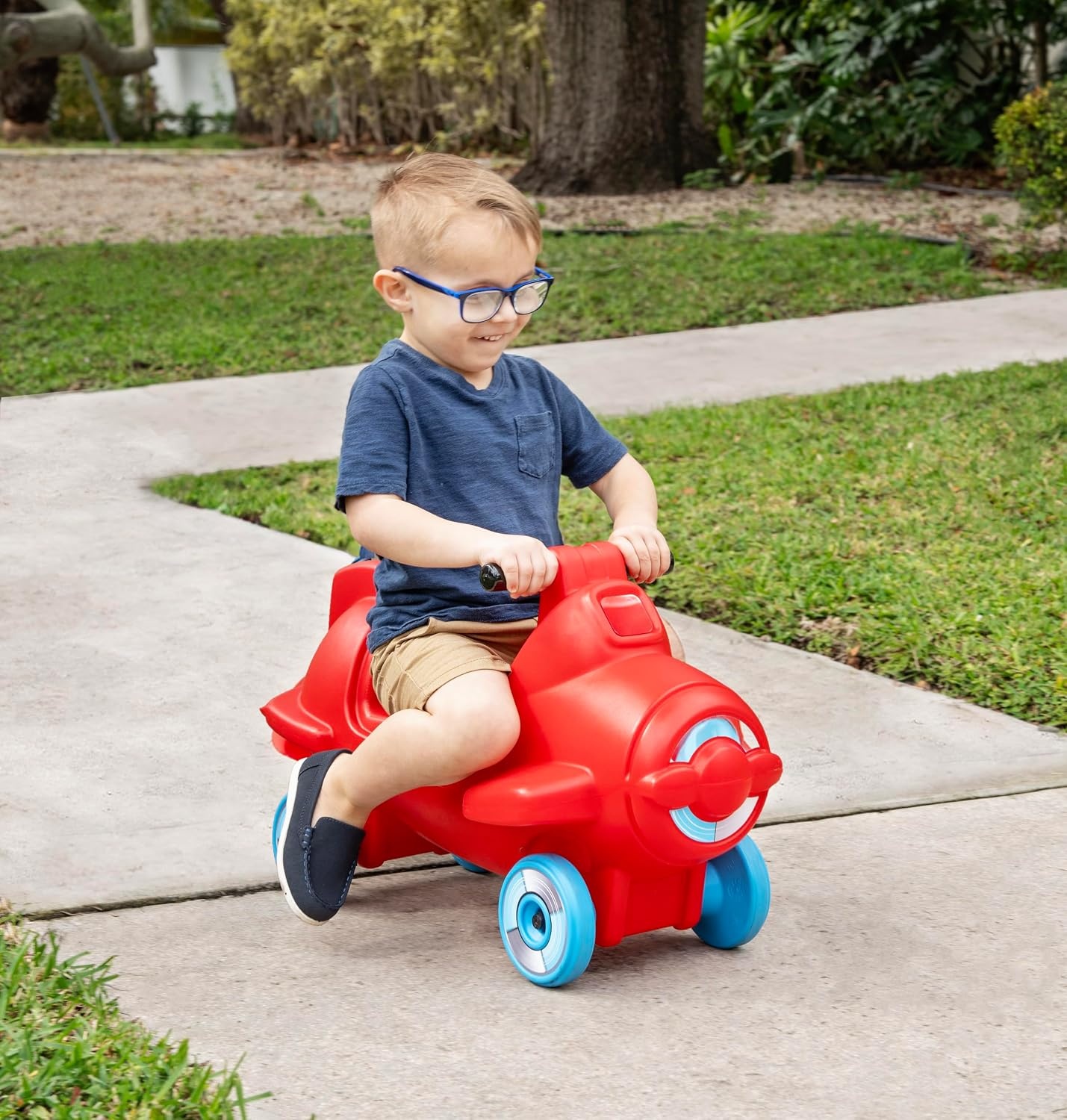 Step2 Dino Dash Kids Push Car, Foot Powered Ride On Toy, Practice Balance with 4 Wheels, Track Not Included, Made of Durable Plastic, Max Weight 50 lbs., for Toddlers 2-5 Years Old, Green(Sky Rider)