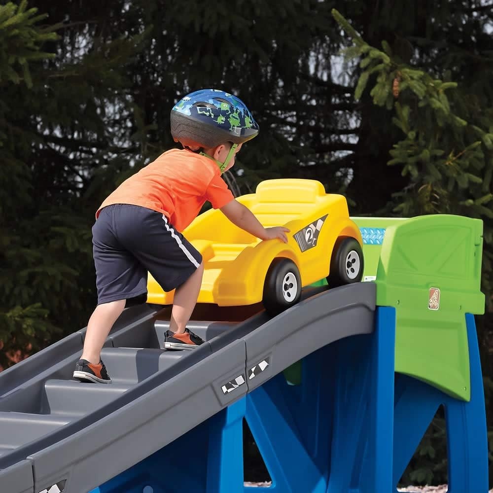 Step2 Extreme Coaster Kids Ride On Toy, Push Car, Indoor/Outdoor Roller Coaster & Playset, Made of Durable Plastic, Max Weight 80 lbs., For Toddlers 3+ Years Old(Coaster)