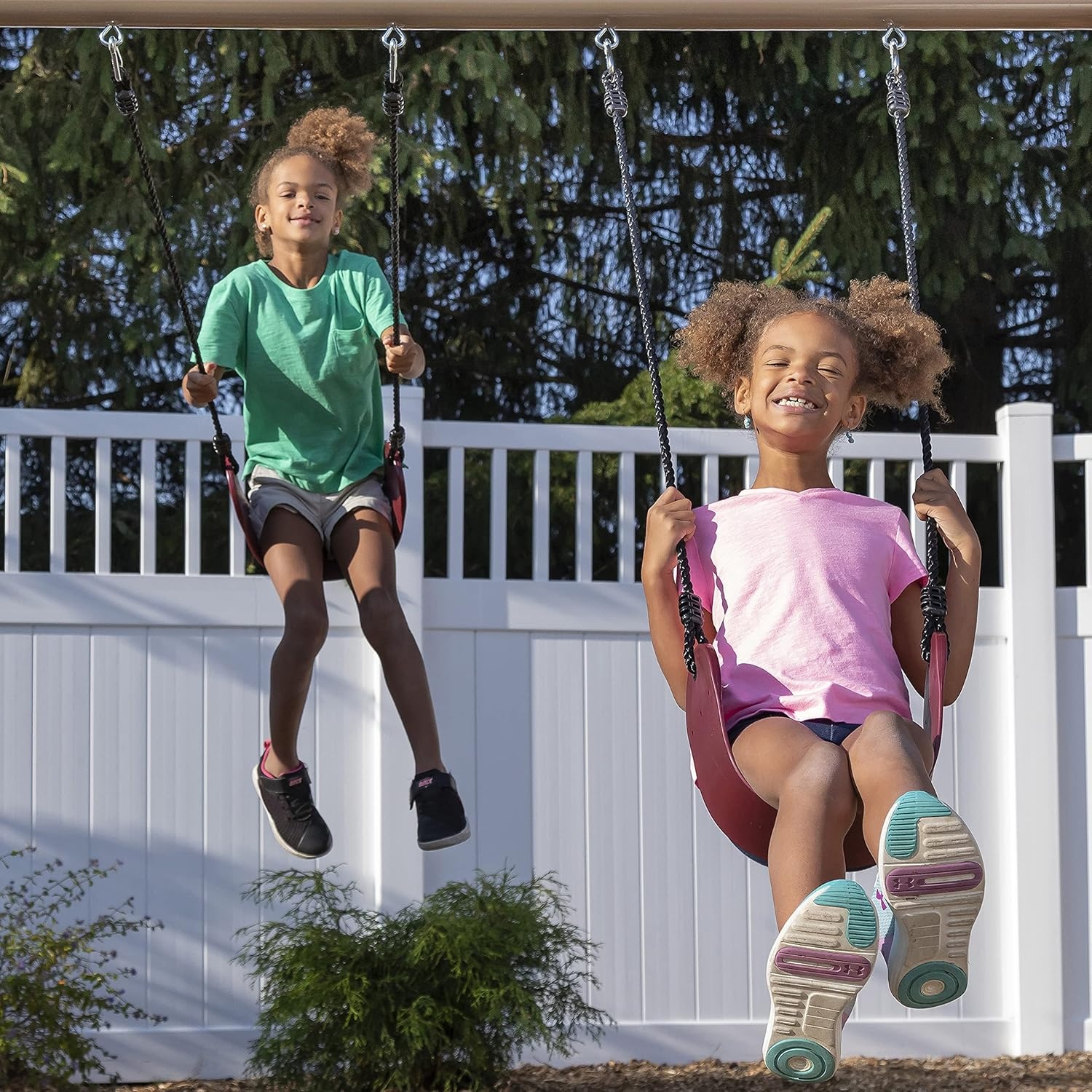 Step2 Naturally Playful Playhouse Climber and Swing Set Extension for Kids, Outdoor Playset with Slide, Two Strap Swings and Secret Playhouse, Durable Plastic, Ages 3 to 8 Years