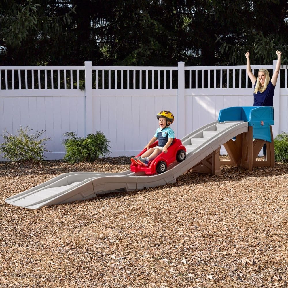 Step2 Extreme Thrill Coaster Kids Ride On Toy, Push Car, Indoor/Outdoor Roller Coaster & Playset, Made of Durable Plastic, Max Weight 75 lbs., for Toddlers 3+ Years Old