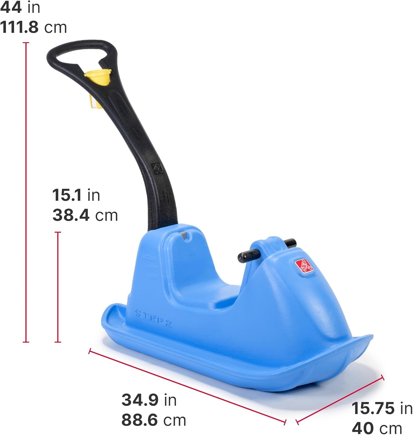Step2 Push Around Sled, Kids Ride On Toy & Outdoor Snow Toboggan, Made of Durable Plastic, Max Weight 40 lbs., for Toddlers 1.5-3 Years Old, Blue