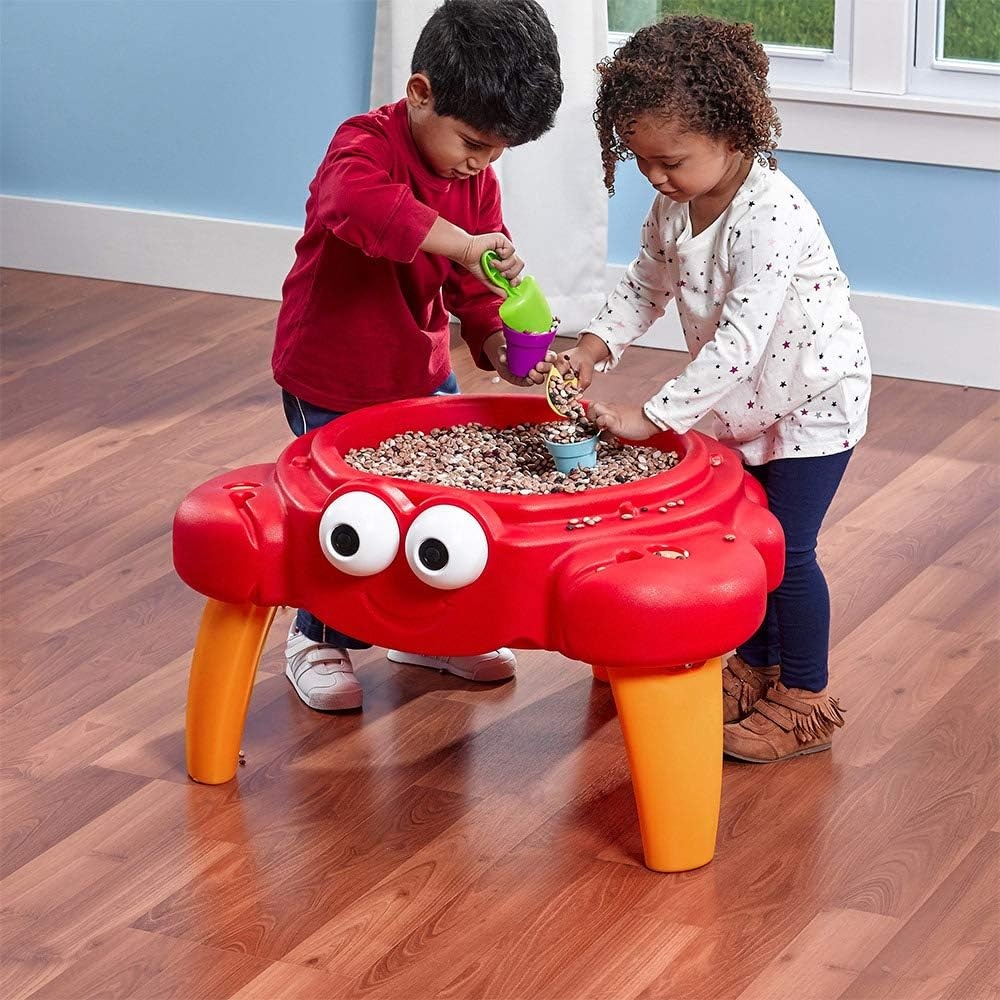 Step2 Crabbie Sand Table, Kids Sand Activity Sensory Table, 4 Piece Accessory Kit, Toddler Summer Outdoor Toys, Ages 1.5 – 6 Years Old