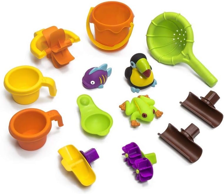 Step2 Tropical Rainforest Water Table for Kids, Toddler Outdoor Sensory Play Table, 13 Accessories, Ages 18 Months+(Tropical Rainforest)