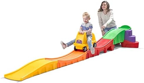 Step2 Farther & Faster Coaster Track Expansion Pack, Extra 3 Feet, Kids Ride On Toy Roller Coaster Track, Push Car, Indoor/Outdoor Playset, Made of Durable Plastic, For Toddlers 2-5 Years Old(First Edition)