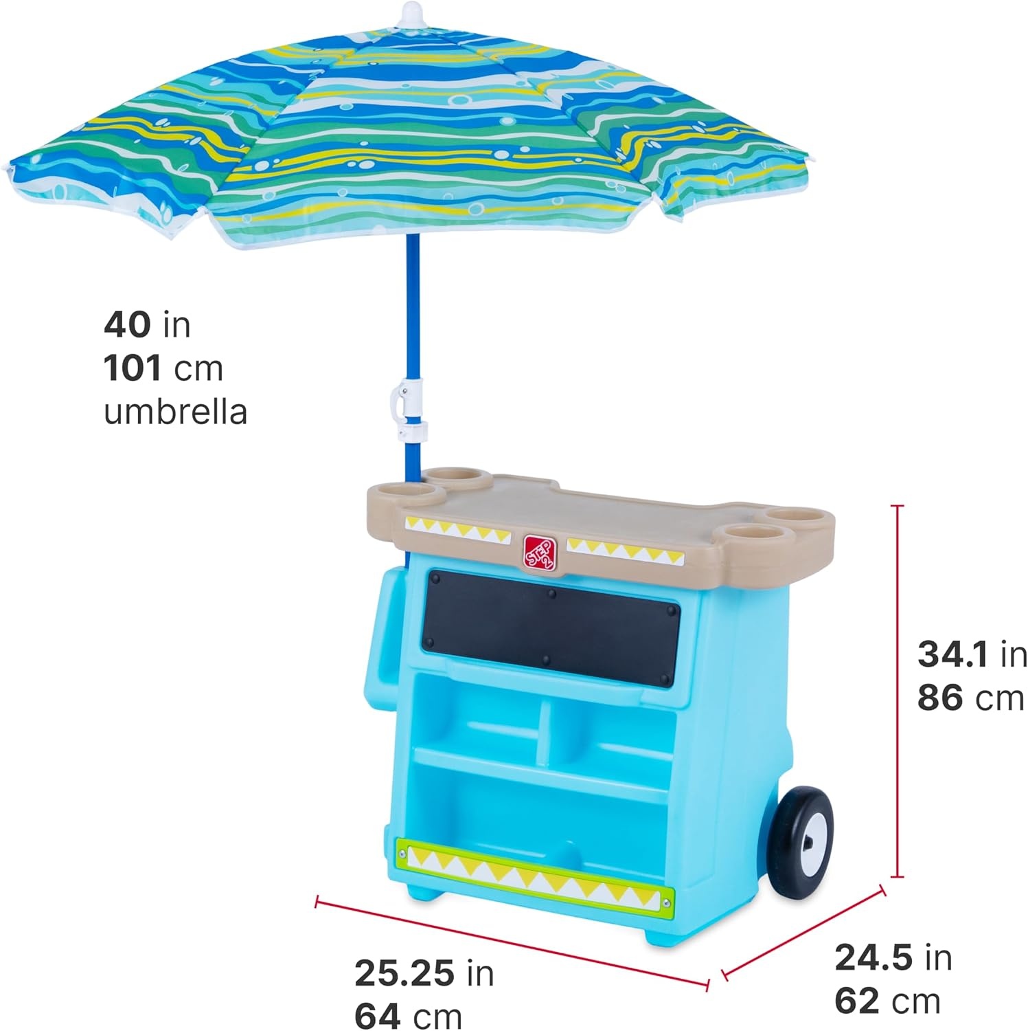 Step2 My First Lemonade Stand for Kids, Play Toy for Toddlers Ages 3+ Years Old, Durable, Easy Assembly, Blue