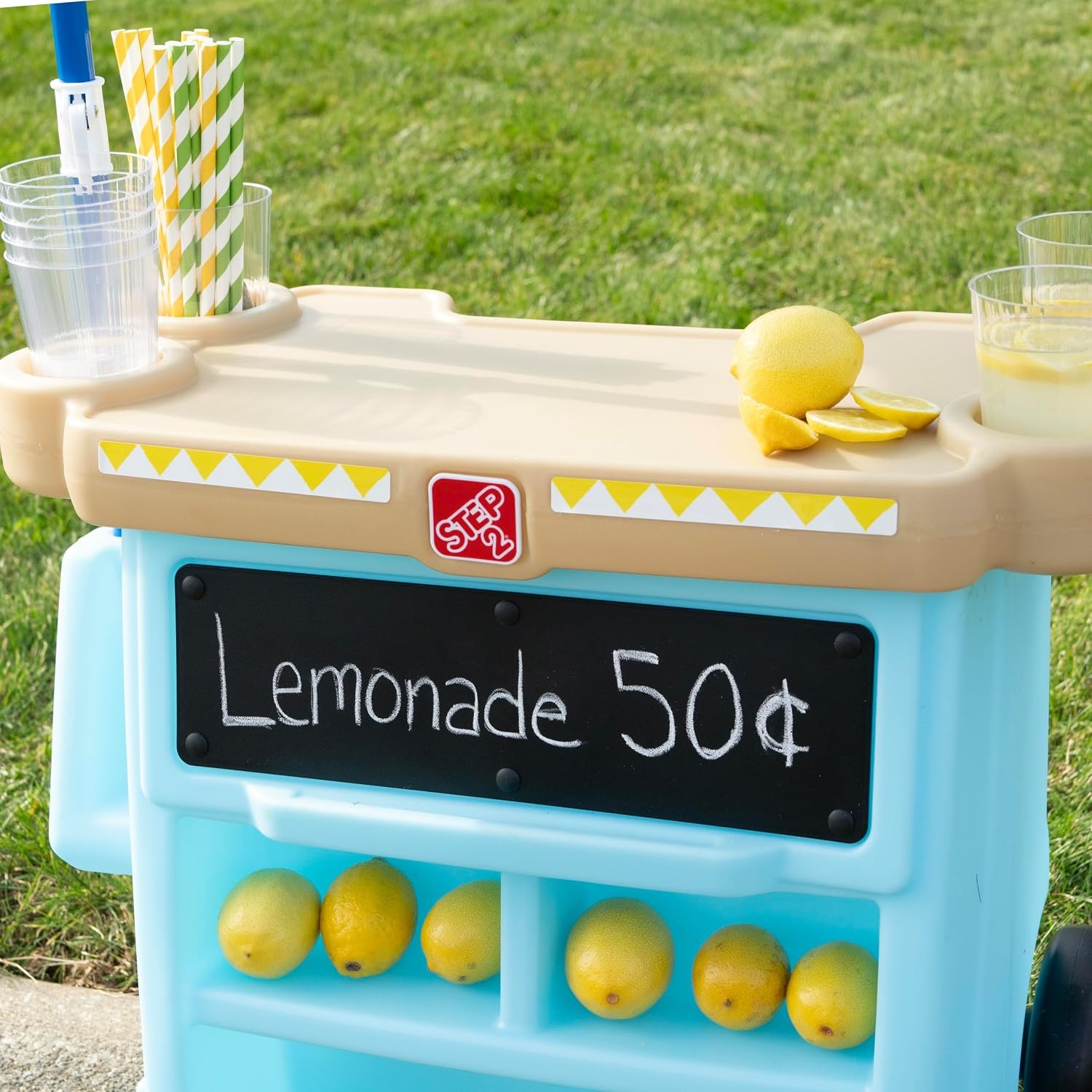 Step2 My First Lemonade Stand for Kids, Play Toy for Toddlers Ages 3+ Years Old, Durable, Easy Assembly, Blue