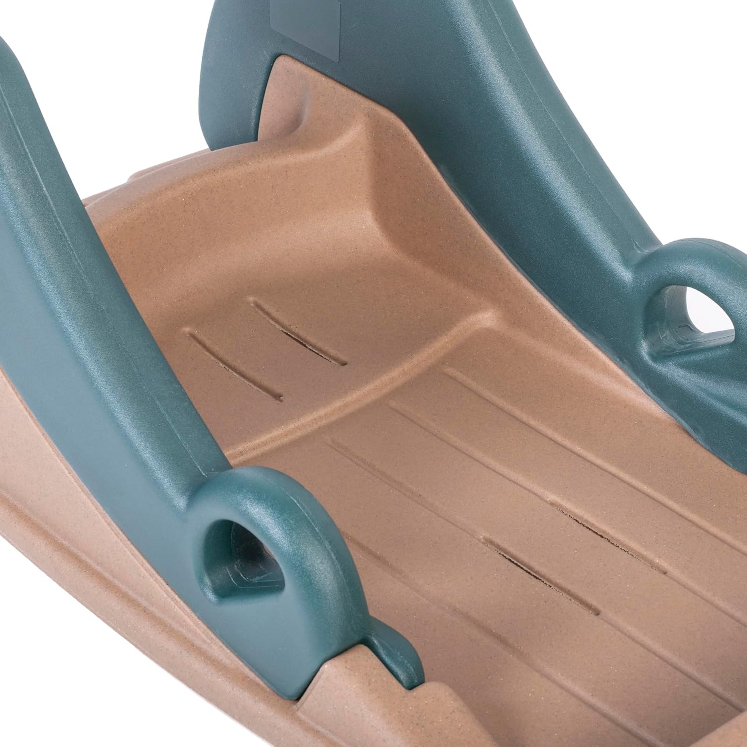 Step2 Snow Runner, Kids Ride On Toy & Outdoor Snow Sled & Toboggan, Fits 2 Riders, Made of Durable Plastic, Max Weight 120 lbs., for Toddlers 3-6 Years Old, Tan & Green