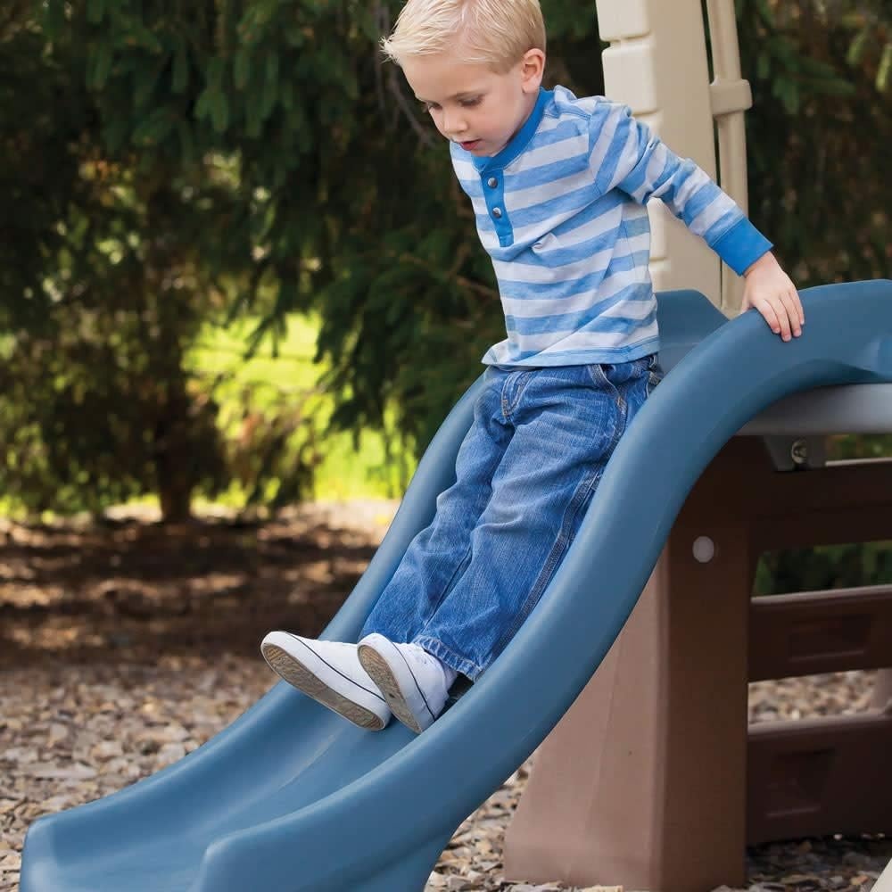 Step2 Play Up Gym Set for Kids, Outdoor Swing Set, Backyard Slide, Swings, Playhouse, & Crawl Space, Two Tier, Easy Set Up, Toddlers Ages 3-6 Years Old(Swing Set)