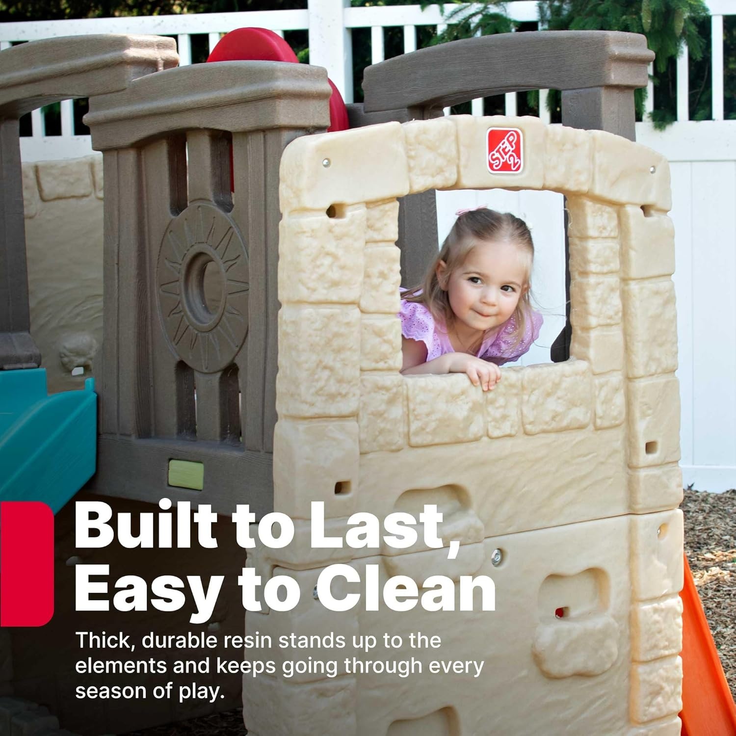 Step2 Woodland Climber II Kids Playset, Ages 2 –6 Years Old, Toddler Slide and Climbing Wall, Outdoor Playground for Backyard, Sturdy Plastic Frame, Easy Set Up(Playset)