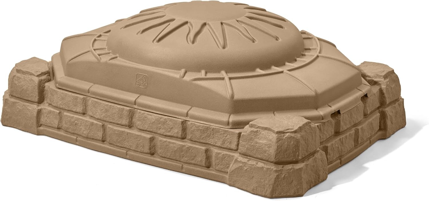 Step2 Naturally Playful Sandbox II, Kids Sand Activity Sensory Play Pit, Summer Outdoor Toys, 7 Piece Water Toy Accessories, for Toddlers 1+ Years Old(Naturally Playful Sandbox)