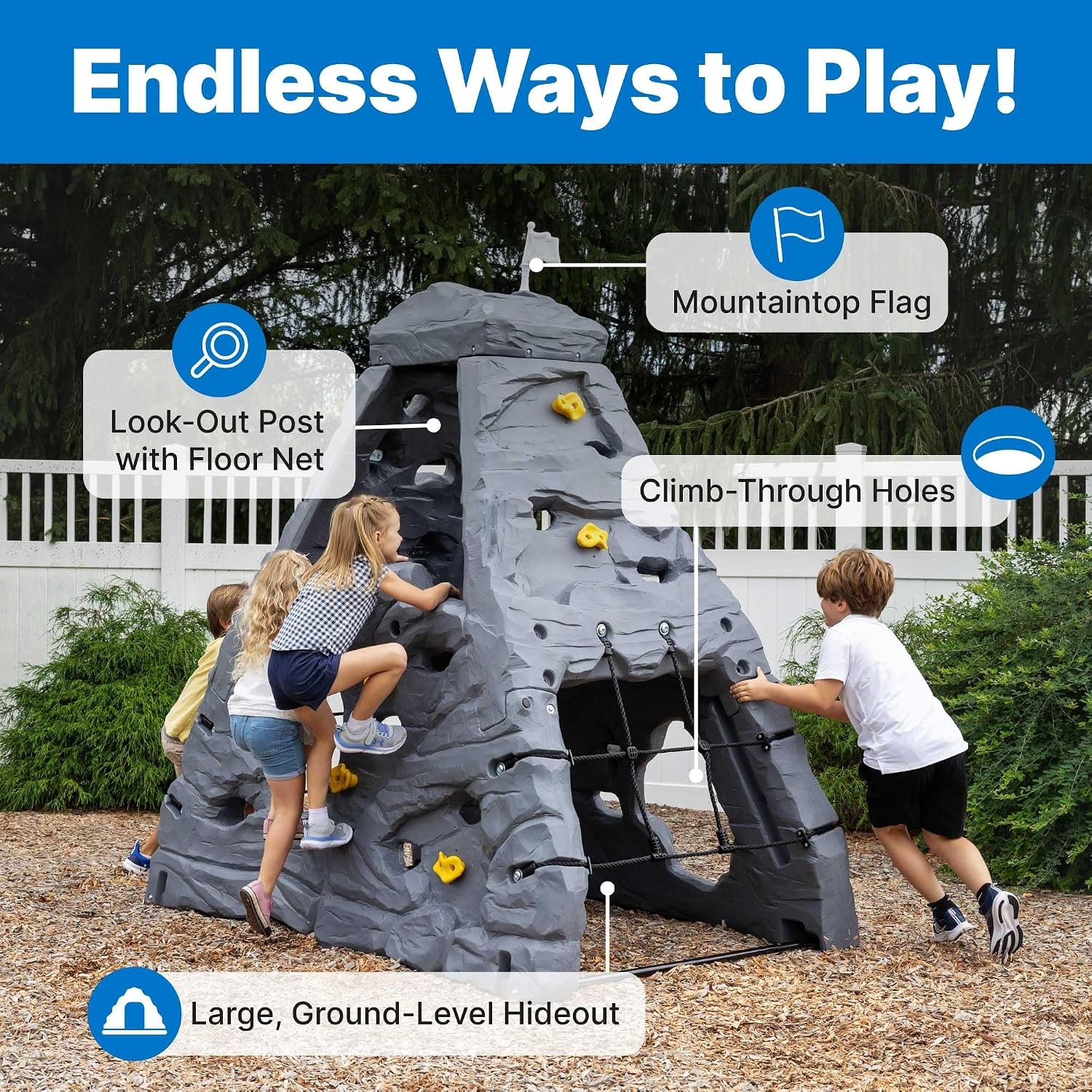 Step2 Skyward Summit for Kids, Climbing Wall Playset for Toddlers, Ages 4 –8 Years Old, Easy to Assemble Kids Outdoor Playground for Backyard(Step2 Skyward)
