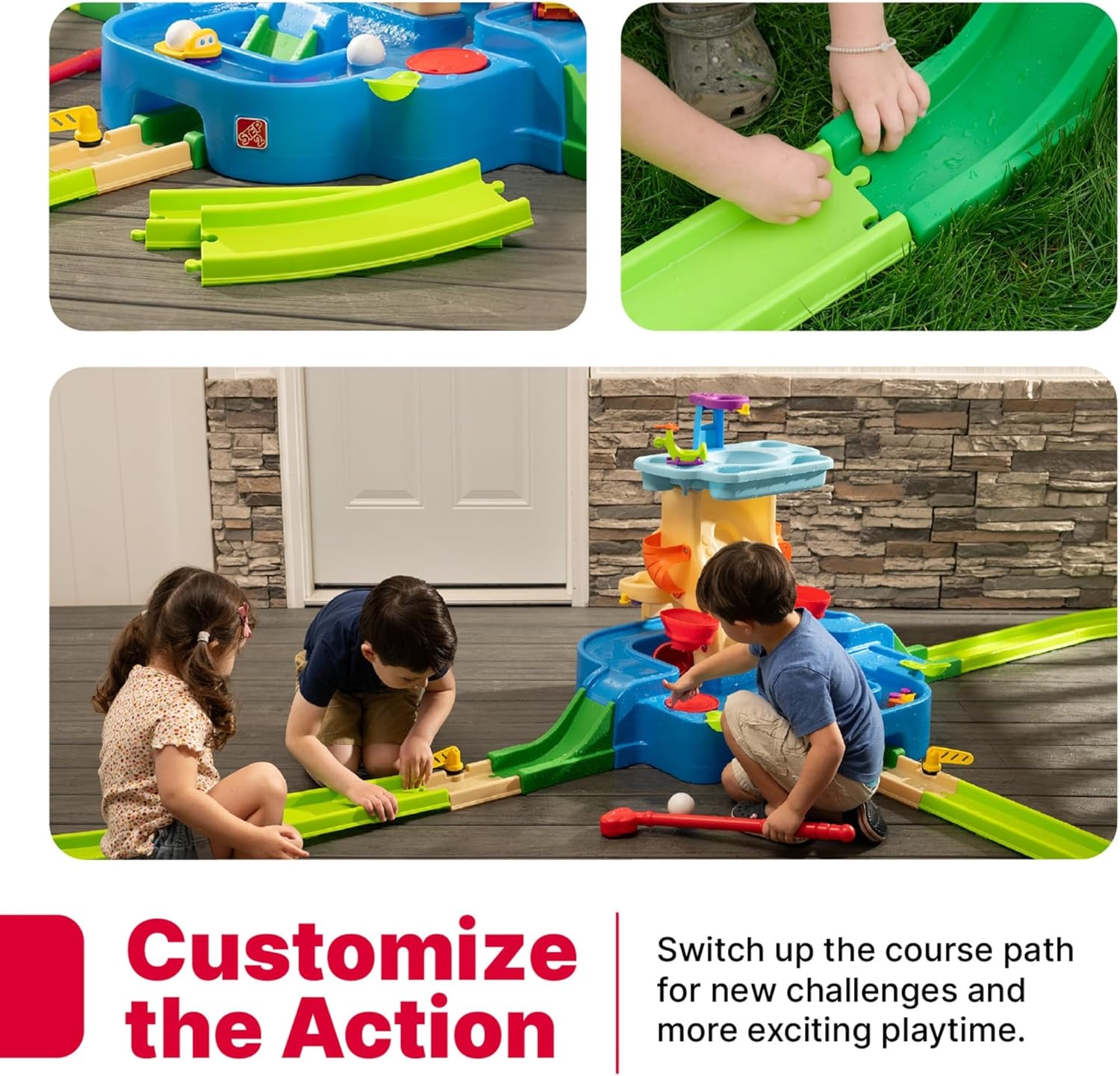 Step2 Putt & Splash Adventure Center, Kids Water Tower, Mini Golf Playset, 33 Accessories, Clubs, Golf Balls, Ages 1.5+ Years