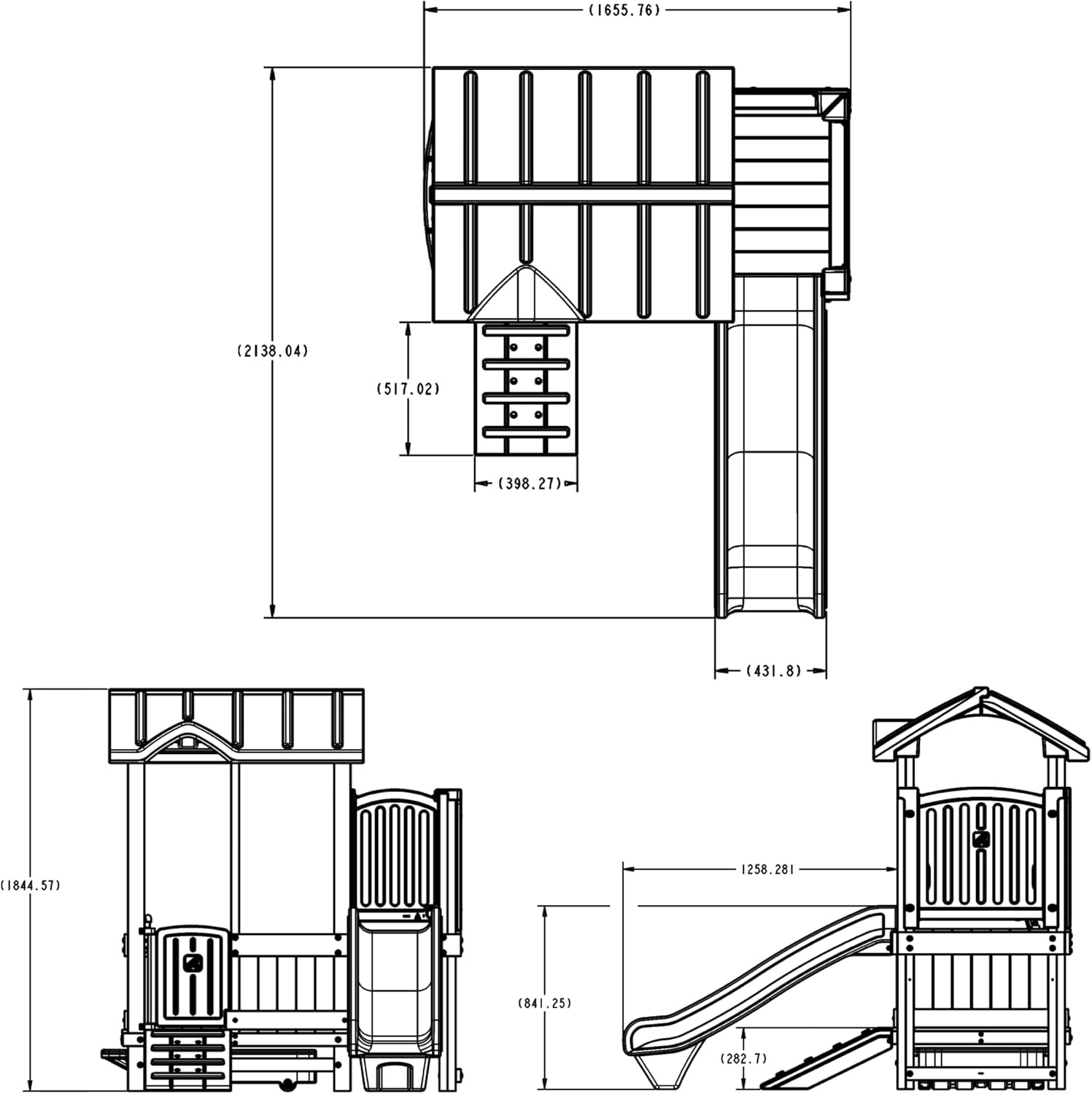Step2 Woodland Adventure Playhouse & Slide, Kids Outdoor Playset, Backyard Playground Set, Swings, Storage Drawer, Made of Wood & Durable Plastic, Outside Jungle Gym, for Children 3-8 Years Old