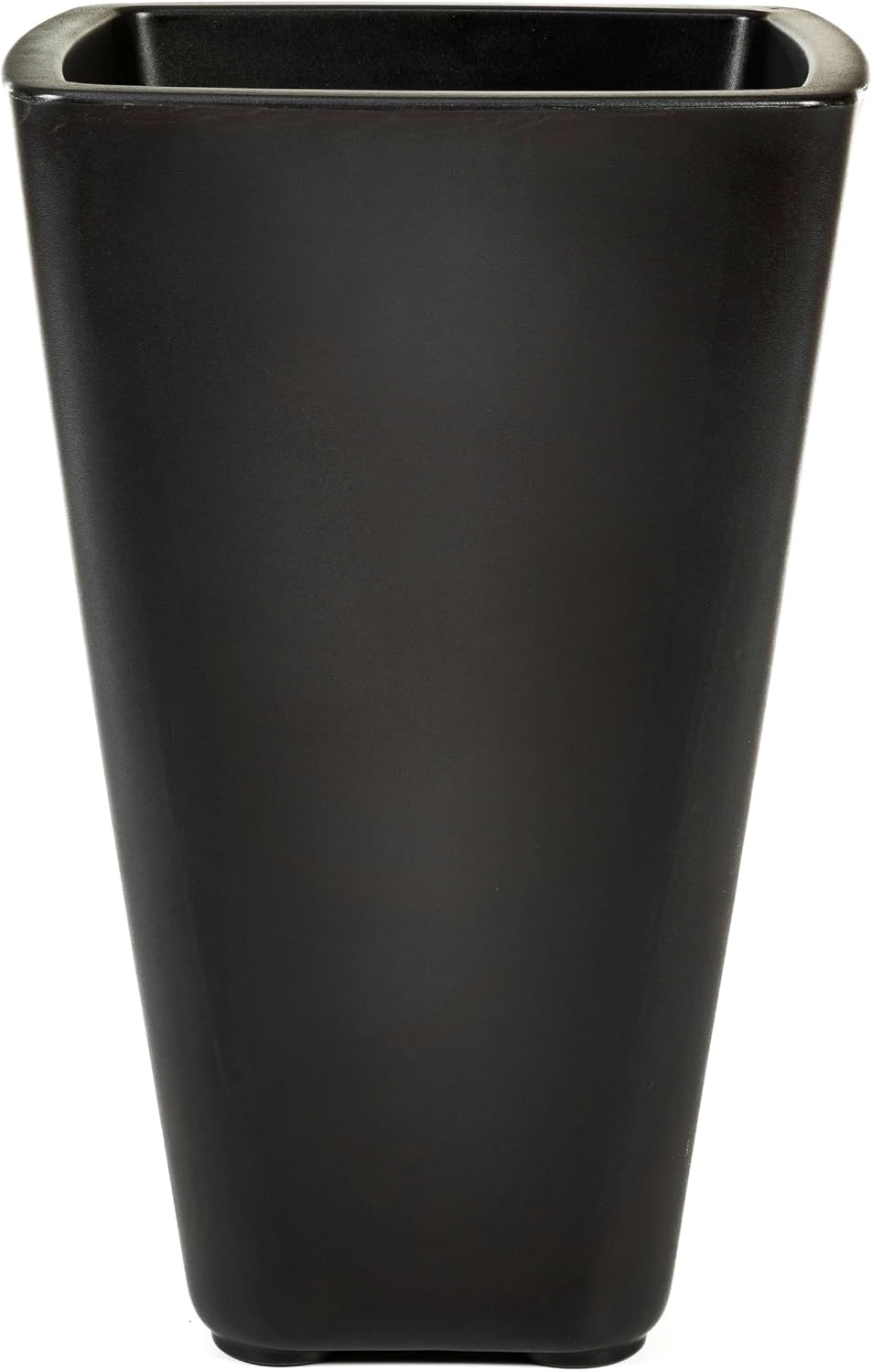 Step2 Bridgeview Tall Square Planter, Large Planters for Outdoor Plants, Gardening and Flower Pot for Patio or Porch, Efficient Drainage, Durable Plastic, Onyx Black, 2-Pack(Onyx Black)